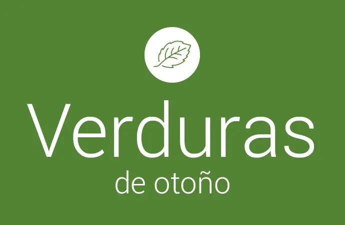 Calendario de verduras de otoño